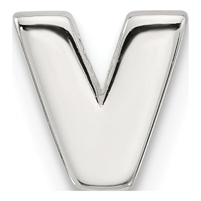 Sterling Silver Letter V Charm