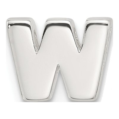 Sterling Silver Letter W Charm – view 4