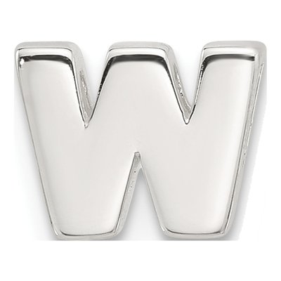 Sterling Silver Letter W Charm