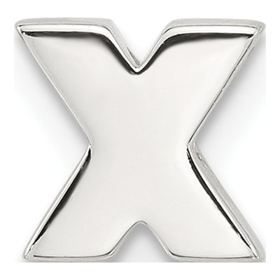 Sterling Silver Letter X Charm – view 4