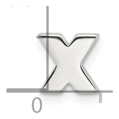 Sterling Silver Letter X Charm – view 5