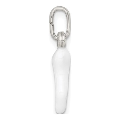 Sterling Silver Enamel Horn Pendant – view 3