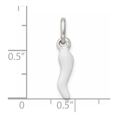 Sterling Silver Enamel Horn Pendant – view 5