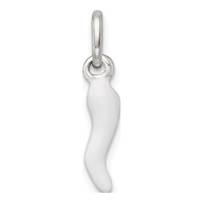 Sterling Silver Enamel Horn Pendant