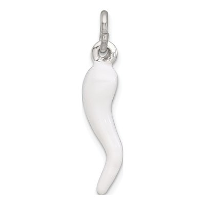 Sterling Silver Enamel Horn Pendant – view 4
