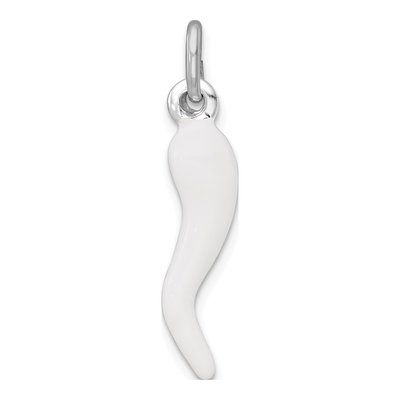 Sterling Silver Enamel Horn Pendant