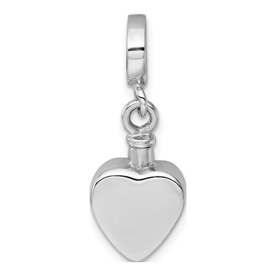 Sterling Silver Heart Ash Holder Pendant – view 4