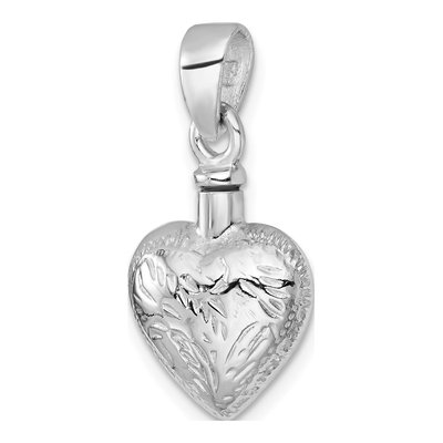 Sterling Silver Heart Ash Holder Memorial Pendant – view 5