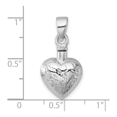 Sterling Silver Heart Ash Holder Memorial Pendant – view 6