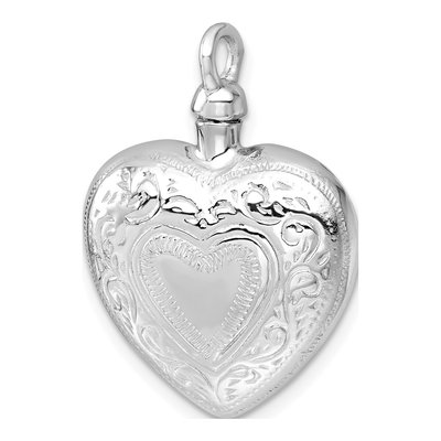 Sterling Silver Heart Ash Holder Memorial Pendant – view 5