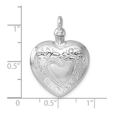 Sterling Silver Heart Ash Holder Memorial Pendant – view 6