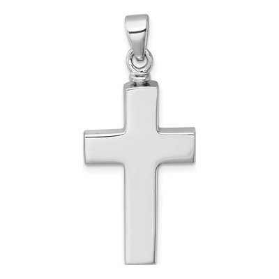Sterling Silver CZ Latin Cross Ash Holder Pendant – view 4