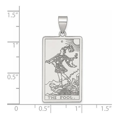 Sterling Silver Fool Tarot Card Pendant – view 5