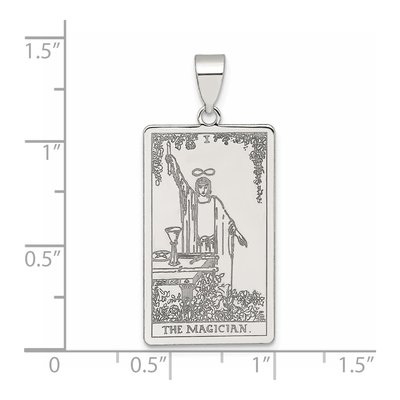 Sterling Silver Magician Tarot Card Pendant – view 5