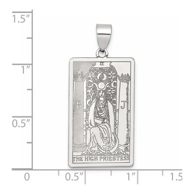 Sterling Silver High Priestess Tarot Pendant – view 5