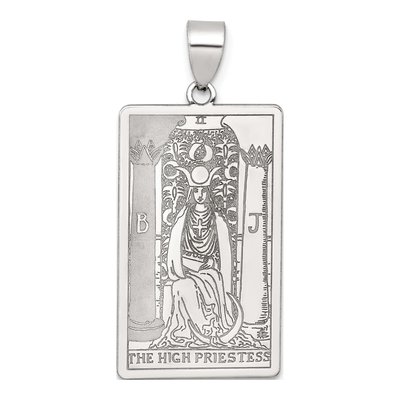 Sterling Silver High Priestess Tarot Pendant