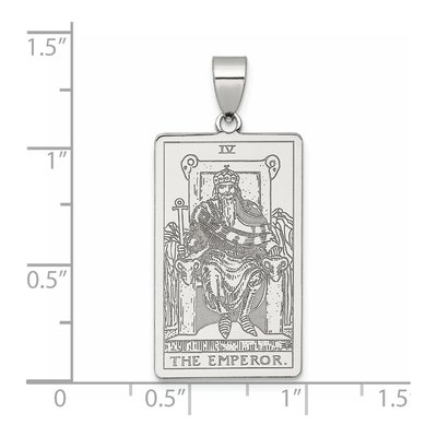 Sterling Silver Emperor Tarot Card Pendant – view 5