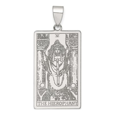 Sterling Silver Hierophant Tarot Card Pendant