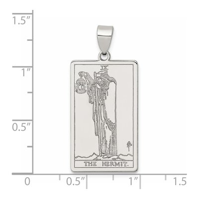 Sterling Silver Hermit Tarot Card Pendant – view 5