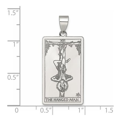 Sterling Silver Hanged Man Tarot Card Pendant – view 5