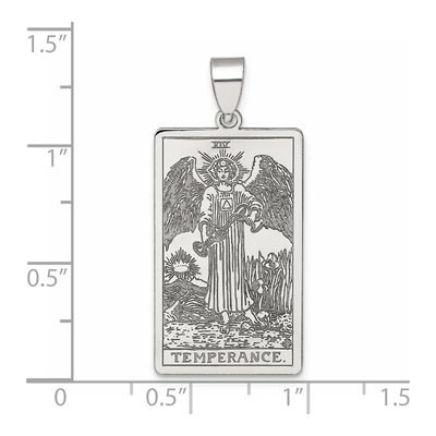 Sterling Silver Temperance Tarot Card Pendant – view 5