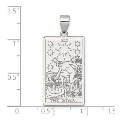 Sterling Silver Star Tarot Card Pendant – view 5
