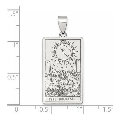Sterling Silver Moon Tarot Card Pendant – view 5