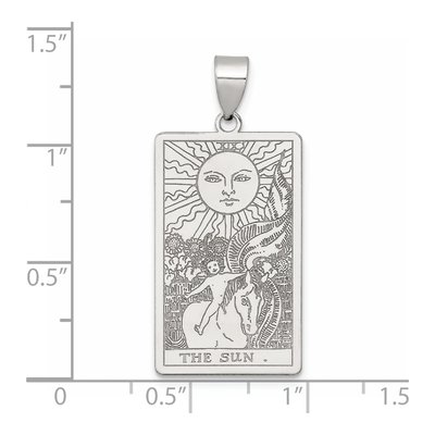 Sterling Silver Sun Tarot Card Pendant – view 5