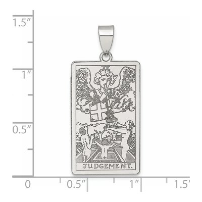 Sterling Silver Judgement Tarot Card Pendant – view 5