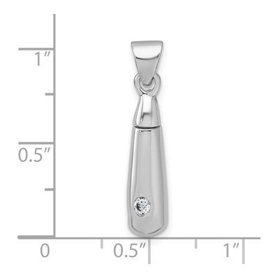 Sterling Silver CZ Ash Holder Memorial Pendant – view 5
