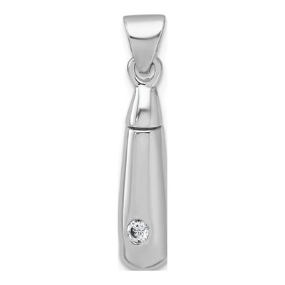 Sterling Silver CZ Ash Holder Memorial Pendant