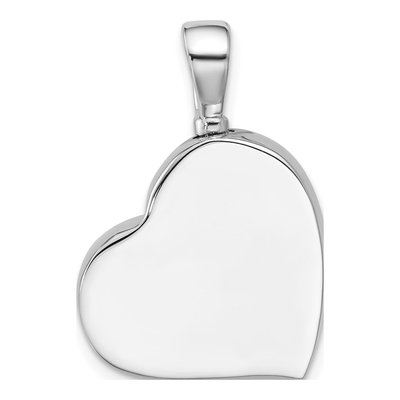 Sterling Silver CZ Heart Ash Holder Pendant – view 4