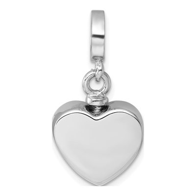 Sterling Silver Onyx Heart Ash Holder Pendant – view 4