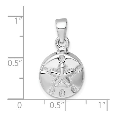 Sterling Silver Sand Dollar Ash Holder Pendant – view 6