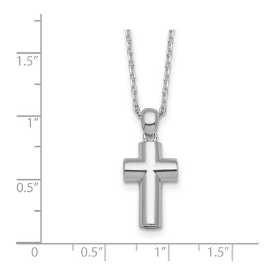 Sterling Silver Cross Ash Holder Pendant Necklace – view 7