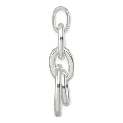 Sterling Silver Moveable Oval Links Pendant – view 3