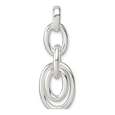 Sterling Silver Moveable Oval Links Pendant – view 4
