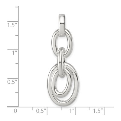 Sterling Silver Moveable Oval Links Pendant – view 5