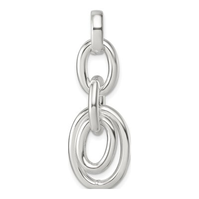 Sterling Silver Moveable Oval Links Pendant