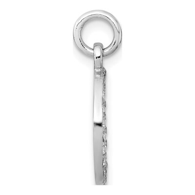 Sterling Silver CZ Circle Pendant – view 3