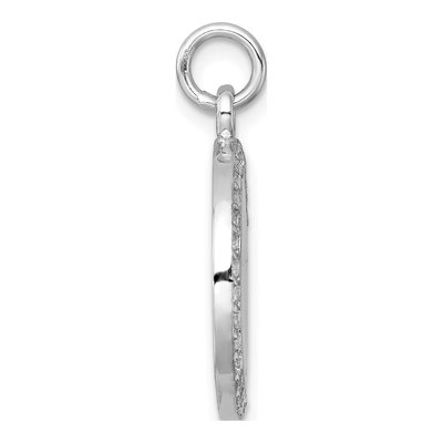 Sterling Silver CZ Circle Pendant – view 3