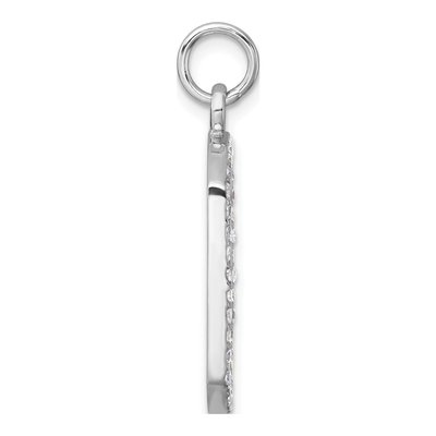 Sterling Silver CZ Dog Tag Pendant – view 3