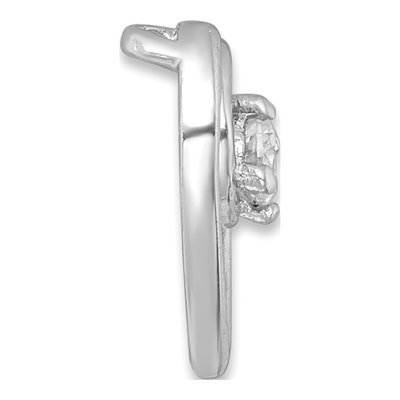Sterling Silver CZ Heart Slide Pendant – view 3