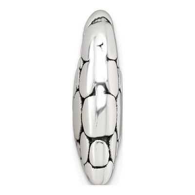 Sterling Silver Pebbled Heart Slide Pendant – view 3
