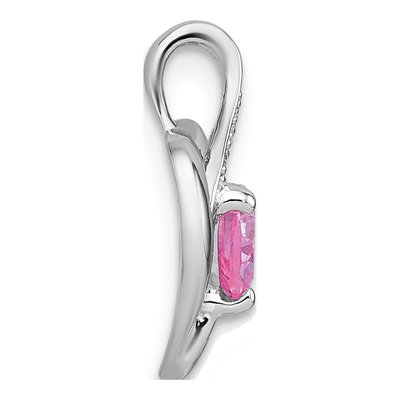 Sterling Silver CZ Heart Slide Pendant – view 3