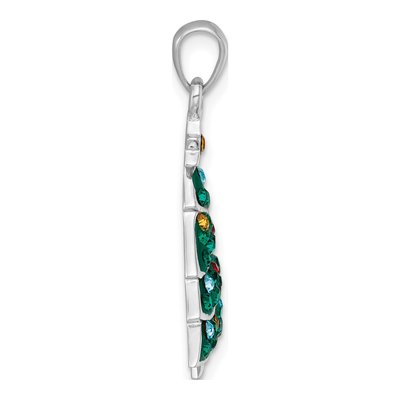 Sterling Silver Crystal Christmas Tree Charm – view 3