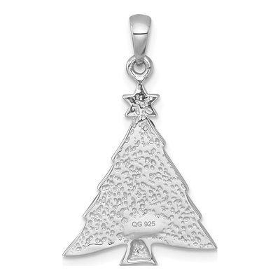 Sterling Silver Crystal Christmas Tree Charm – view 4
