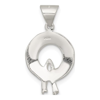 Sterling Silver Enameled Wreath Pendant – view 4