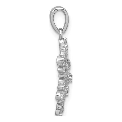 Sterling Silver CZ Snowflake Pendant – view 3