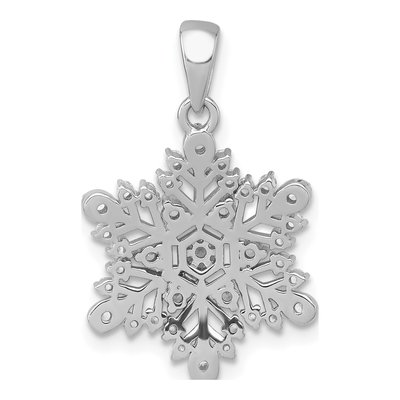 Sterling Silver CZ Snowflake Pendant – view 4